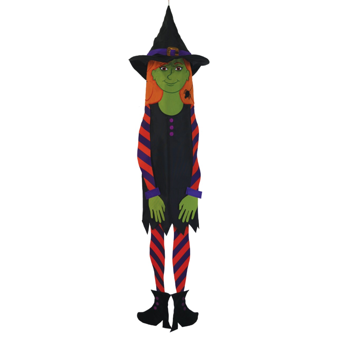 In the Breeze 5153 Witch 40 Inch Breeze Buddy Windsock - Hanging Halloween Decoration - Outdoor Holiday Décor